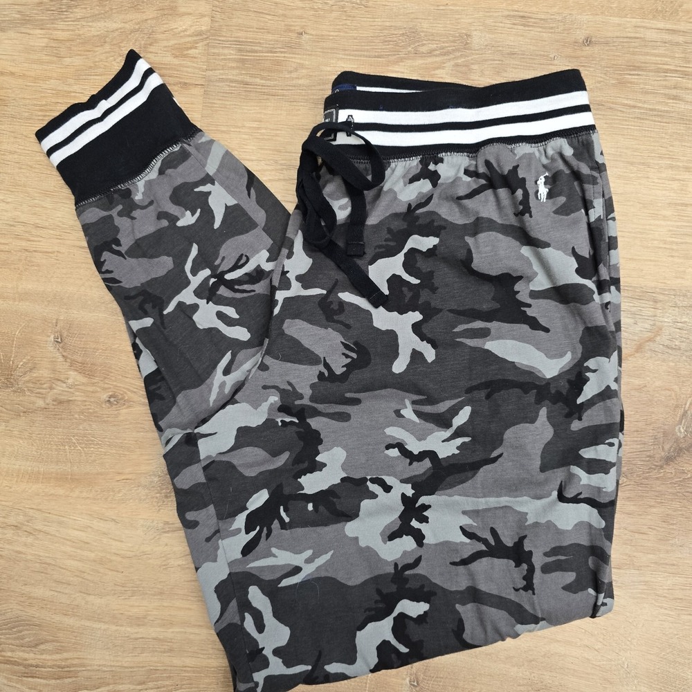 Polo Ralph Lauren Pajama Pants Mens Large Gray Camouflage Sleepwear